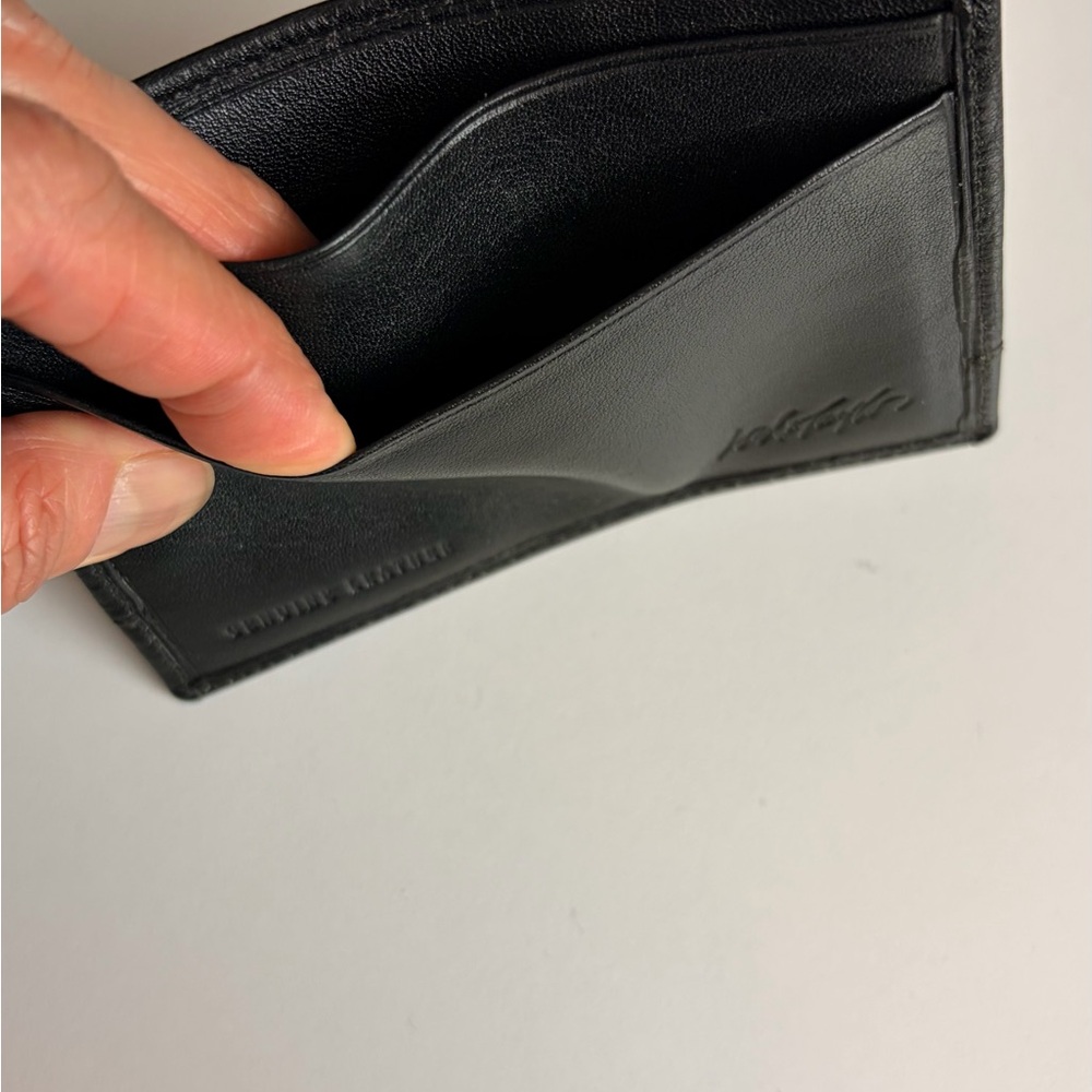 Lord & Taylor Black Leather Card Holder View 4